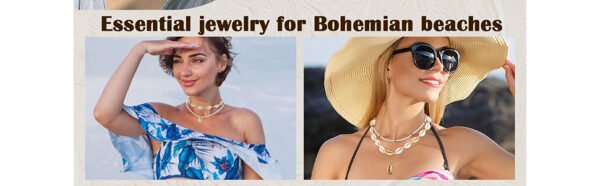 Seashell Necklace for Women, Gold Starfish & Shell Charm Beaded Necklace, Trendy Beach Jewelry for Summer, Adjustable Ocean-Inspired Gifts for Women - Image 5