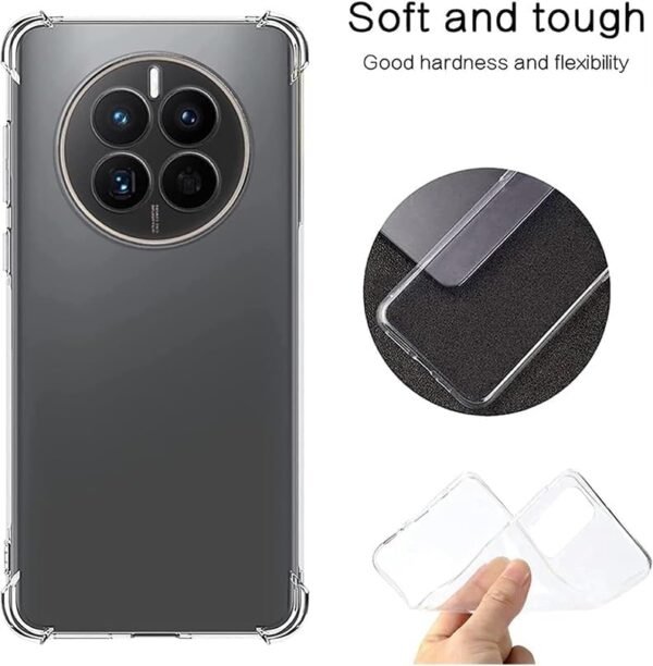Clear Case For Huawei Mate 70 Shock-Absorption TPU Cell Phone Cover with Reinforced Corners, Soft Flexible & Crystal Clear Protective Bumper Case : Amazon.ae: Electronics - Image 10