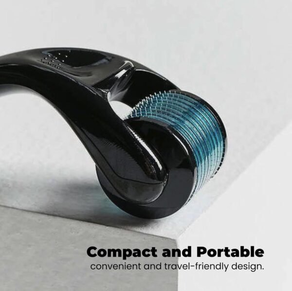 ROSELYNBOUTIQUE Beard Growth Derma Roller 540 Titanium Microneedles.25mm Stimulate Beard & Hair Growth & Skin Regeneration | Personal Versatile Cosmetic Beauty Tool(Black Blue) - Image 11