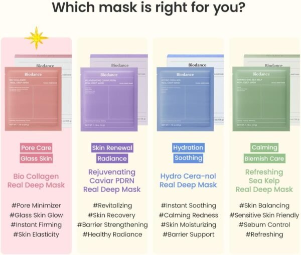 BIODANCE Bio-Collagen Real Deep Mask, Hydrating Overnight Mask, Water Locking, Pore Minimizing, Elasticity Improvement, 34g x4ea - Image 14