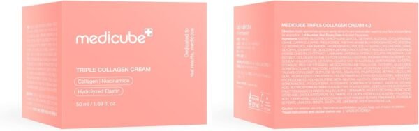 medicube Triple Collagen Cream - Hydrating & Firming Moisturizer with Hyaluronic Acid, Premium Elastin, Shea Butter - Wrinkle Care & Boosts Elasticity - Korean Skincare, 1.69 oz - Image 16