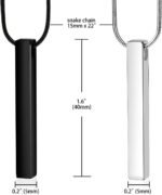 Aiyo Nice Stainless Steel Pendant Necklace for Men and Women, 22in - Multi - Image 9