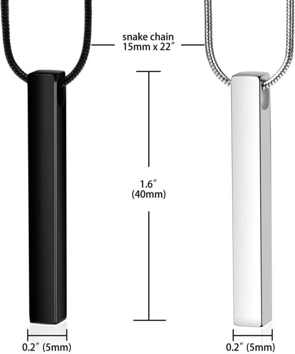 Aiyo Nice Stainless Steel Pendant Necklace for Men and Women, 22in - Multi - Image 9