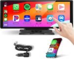 podofo 10.26 Touchscreen Portable Wireless Apple Carplay Car Stereo, Portable Car Screen Compatible with Bluetooth Hands-Free/GPS Navigation/Siri Assistant/Voice Control,7V-32V Suit for All Vehicles Buy Online at Best Price in UAE - Amazon.ae - Image 8