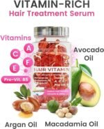 LBOYLOVE® Hair Treatment Serum, Hair Vitamin Serum Oil with Argan Macadamia, Avocado Oil & Vitamins A, E, B5, Conditioner for Women & Men, No Rinse for Hair Repair, Moisturizing - Image 11