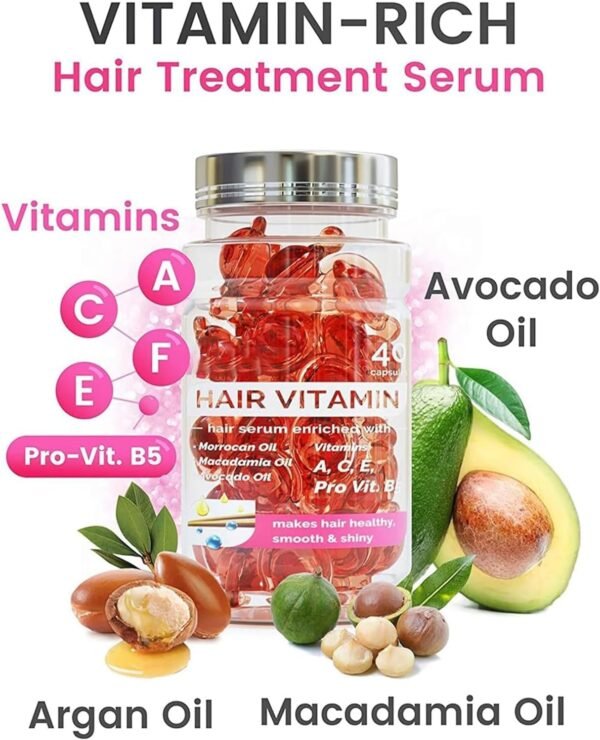 LBOYLOVE® Hair Treatment Serum, Hair Vitamin Serum Oil with Argan Macadamia, Avocado Oil & Vitamins A, E, B5, Conditioner for Women & Men, No Rinse for Hair Repair, Moisturizing - Image 11