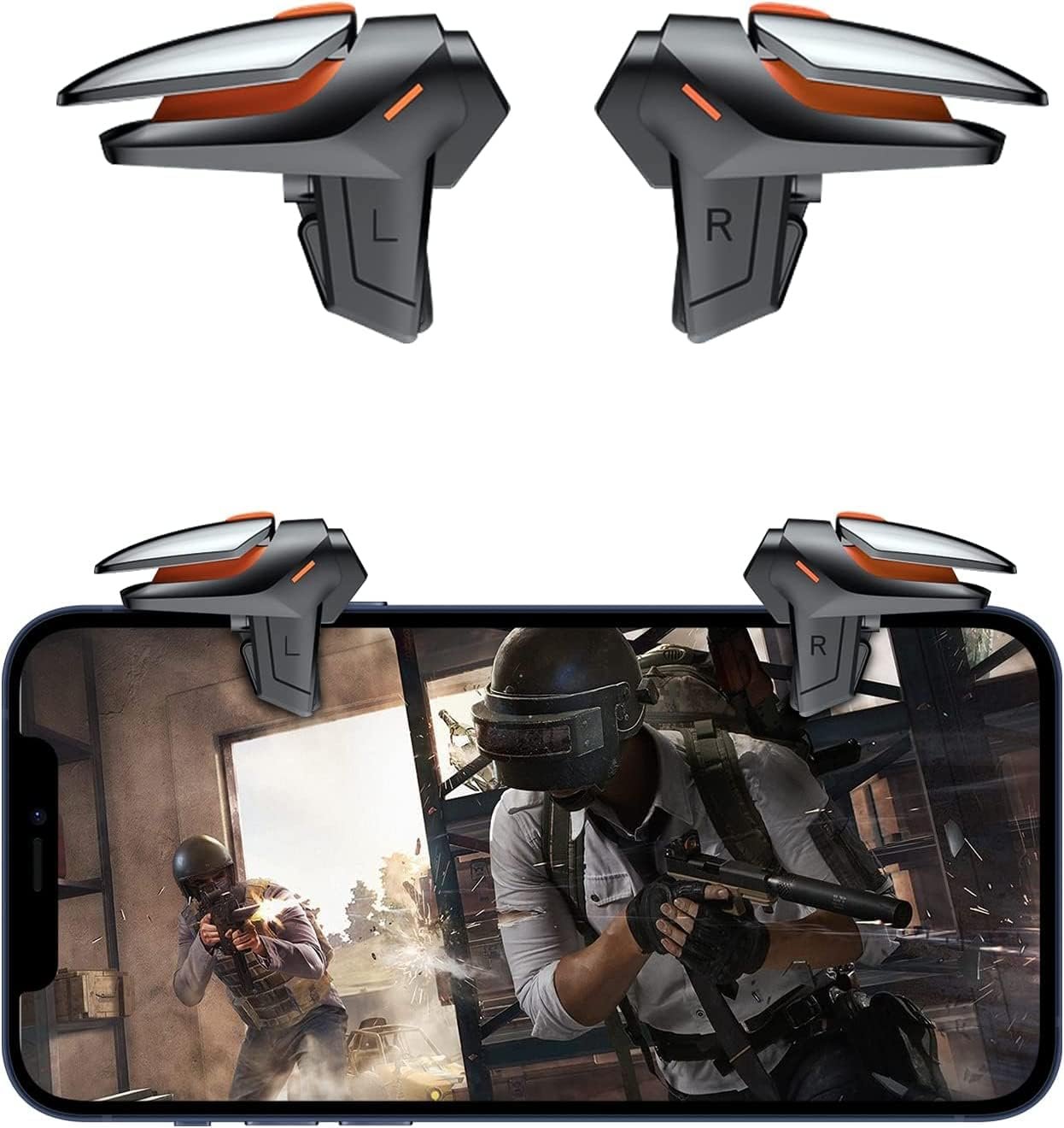 714kO0y76jL._AC_SL1320_.jpg ELECDON Mobile Trigger, Game Controller Trigger, Mobile Game Accessories, Gamepad Sensitive Aim & Shoot, Mobile Game Controller for PUBG/Fortnite/Call of Duty Mobile Game, PUBG Triggers, One Pair: Buy Online at Best Price in UAE - Amazon.ae - Image 1