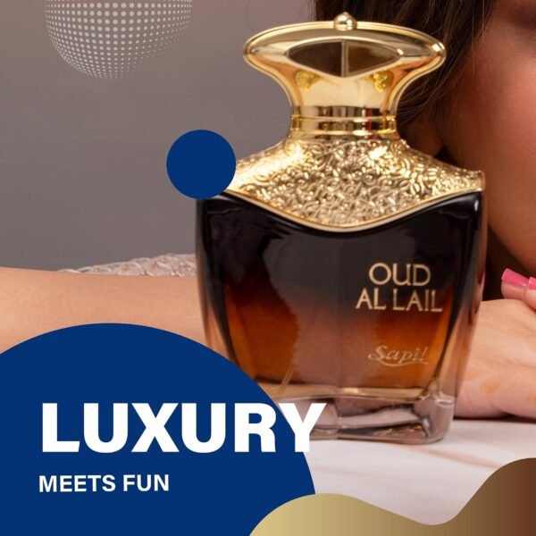 Sapil Oud al Lail Eau De Parfum 100ml, Affordable Luxury Unisex Perfume, Youthful Fragrance with Chamomile, Apricot, Amalfi Lemon Top Notes, Bold Blend Perfumes for Women and Men - Image 9