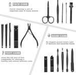 Juqiboom 16pcs Manicure Set with PU Leather Case Personal Care Tool Gift for Men/Women Birthday Christmas Anniversary Wedding Socks - Image 8