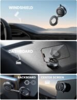 Lamicall Car Phone Holder 70LBS Vacuum Suction Dashboard & Windshield | 20X Mag safe Car Mount 360° Foldable Magnetic Mobile Holder for Car fit iPhone 17 16 15 14 Pro Max Gift Truck Black  Amazon.ae: Automotive - Image 2