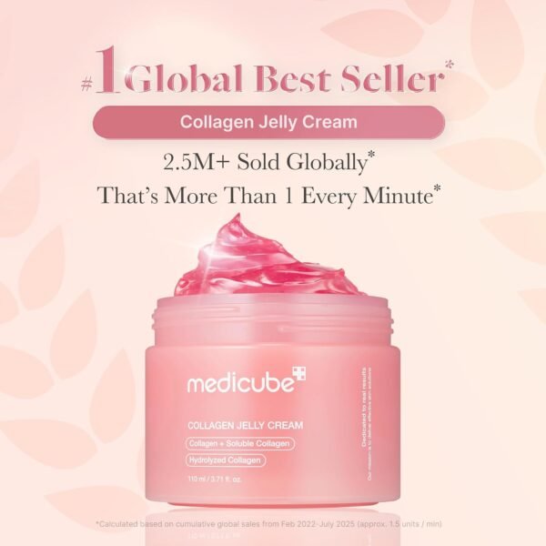 medicube Collagen Jelly Cream- Niacinamide & Freeze-Dried Hydrolyzed Collagen - Boosts skin's barrier hydration and gives 24h Glow & Lifted Look - No artificial color, Korean skincare (3.71 fl.oz.) - Image 2