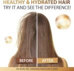 LBOYLOVE® Hair Treatment Serum, Hair Vitamin Serum Oil with Argan Macadamia, Avocado Oil & Vitamins A, E, B5, Conditioner for Women & Men, No Rinse for Hair Repair, Moisturizing - Image 8
