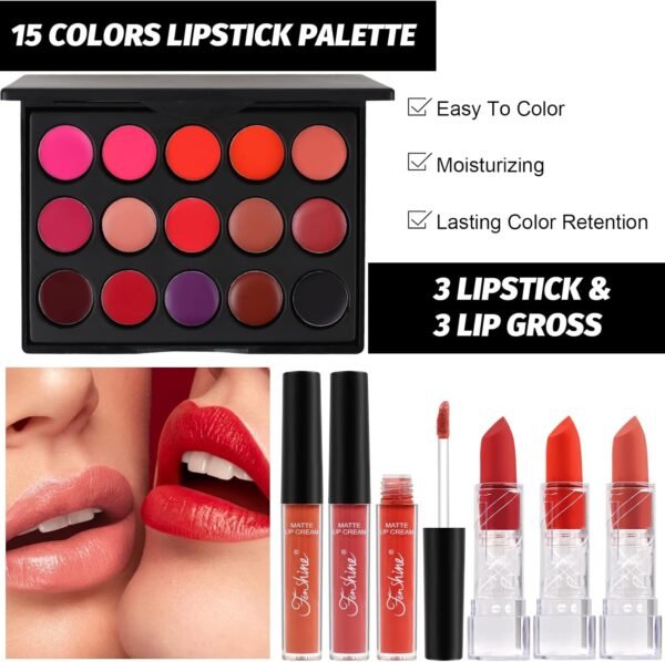 Fenshine All-In-One Makeup Kit for Women - Essential Starter Bundle With Eyeshadow Palette, Lipstick, Eyebrow Pencil, Brush Set for Beginners  Amazon.ae Beauty - Color : multicoloured - Image 4