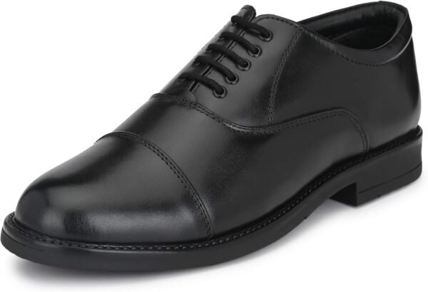 Burwood Men BWD 240 Black Leather Formal Shoes-9 UK (43 EU) (BW - Image 10