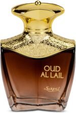 Sapil Oud al Lail Eau De Parfum 100ml, Affordable Luxury Unisex Perfume, Youthful Fragrance with Chamomile, Apricot, Amalfi Lemon Top Notes, Bold Blend Perfumes for Women and Men