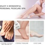⁦Electric Hard Skin Remover Foot Callus Remover Electric Foot File Rechargeable Dead Skin Remover for Feet Electric Pedicure Kit Proffessinal Feet Care with 3 Roller Heads 1 Cleaning Brush USB Cord⁩ - الصورة ⁦7⁩