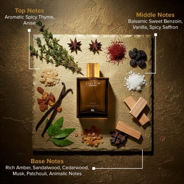 VILLAIN OUD Eau De Parfum For Men, 100ml | Premium Luxury Perfume | Long Lasting Fragrance - Image 12