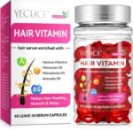 ⁦Hair Care Essential Oil, Single Pack Hair Oil, Repairing and Moisturizing Formula, No Need to Rinse Unisex, Capsules Make Hair Healthier Softer and More Shiny Capsules 40 (Red)⁩ - الصورة ⁦10⁩