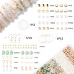 Bracelet Making Kit, Jewelry Making Supplies Kit, Jewellery Crafts Girls Craft Set, Natural Stone Beads for Irregular Natural Stone DIY Craft Bracelet Necklace Earrings for Adults and Kids - Image 2