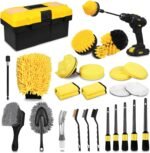 Oasisgalore 27-Piece Car Wash Kit Set, Car Cleaning Brush Accessories, Handheld Brushes for Interior/Exterior/Wheels (yellow) - Image 7