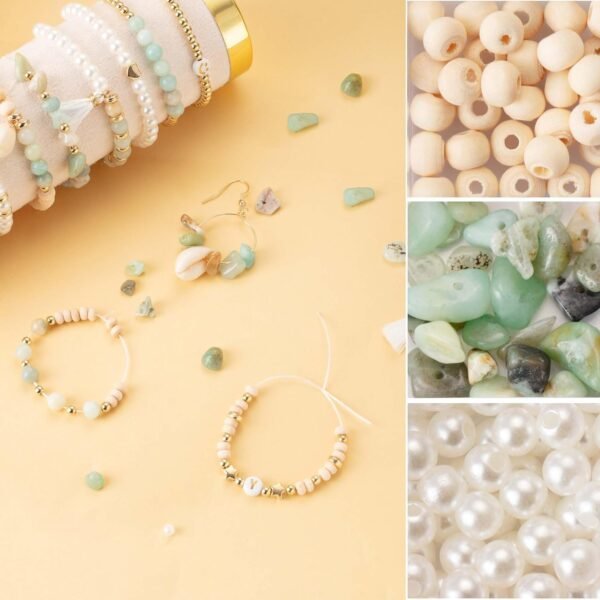 Bracelet Making Kit, Jewelry Making Supplies Kit, Jewellery Crafts Girls Craft Set, Natural Stone Beads for Irregular Natural Stone DIY Craft Bracelet Necklace Earrings for Adults and Kids - Image 11