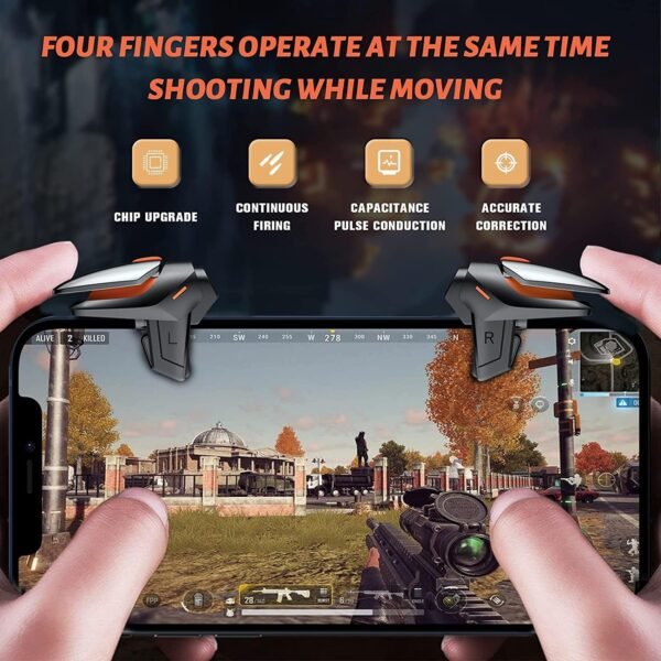 ELECDON Mobile Trigger, Game Controller Trigger, Mobile Game Accessories, Gamepad Sensitive Aim & Shoot, Mobile Game Controller for PUBG/Fortnite/Call of Duty Mobile Game, PUBG Triggers, One Pair: Buy Online at Best Price in UAE - Amazon.ae - Image 3