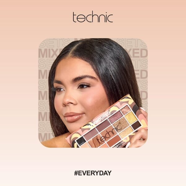 ⁦Technic Enamoured Makeup Super Save Set ! 8 Piece Full Face Kit – Complete Cosmetics Gift Set with Eyeshadow Lipstick Blush Highlighter Mascara, Full Size Vegan Cruelty Free Makeup Set  Amazon.ae: Beauty⁩ - الصورة ⁦5⁩