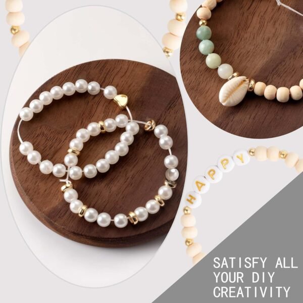 Bracelet Making Kit, Jewelry Making Supplies Kit, Jewellery Crafts Girls Craft Set, Natural Stone Beads for Irregular Natural Stone DIY Craft Bracelet Necklace Earrings for Adults and Kids - Image 12
