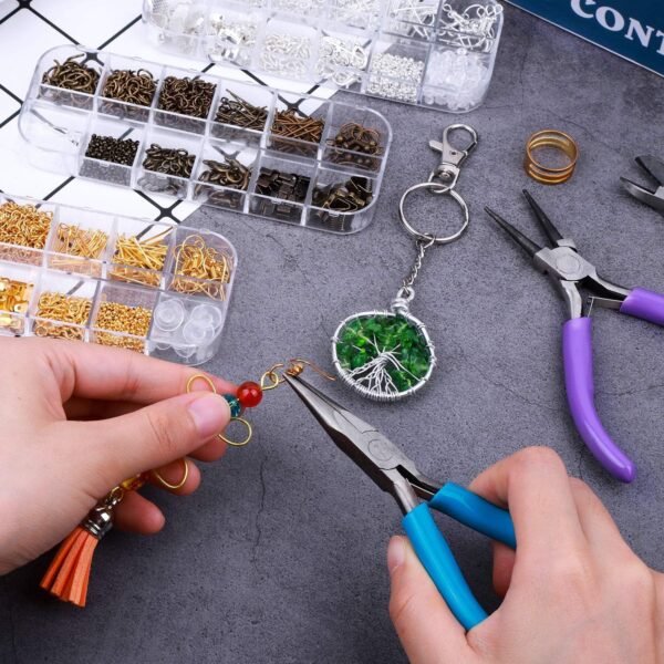 Jewelry Making Kit with Complete Jewelry Tools, Wire and Findings Set for DIY, Repair, Beading, Jewelry Making Tools for Beginners and Professionals permanent - Image 8