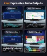 podofo 10.26 Touchscreen Portable Wireless Apple Carplay Car Stereo, Portable Car Screen Compatible with Bluetooth Hands-Free/GPS Navigation/Siri Assistant/Voice Control,7V-32V Suit for All Vehicles Buy Online at Best Price in UAE - Amazon.ae - Image 4