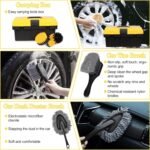Oasisgalore 27-Piece Car Wash Kit Set, Car Cleaning Brush Accessories, Handheld Brushes for Interior/Exterior/Wheels (yellow) - Image 9