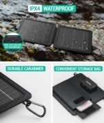 BLAVOR 10W Portable Solar Charger(5V/2A Max), Small Foldable Solar Panel with USB-C USB-A Outputs Compatible with Cell Phone Tablet, IPX4 Waterproof for Camping, Hiking, Backpacking  Amazon.ae: Electronics - Image 12
