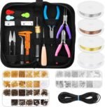 Jewelry Making Kit with Complete Jewelry Tools, Wire and Findings Set for DIY, Repair, Beading, Jewelry Making Tools for Beginners and Professionals permanent