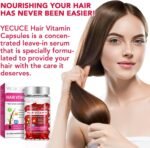 ⁦Hair Care Essential Oil, Single Pack Hair Oil, Repairing and Moisturizing Formula, No Need to Rinse Unisex, Capsules Make Hair Healthier Softer and More Shiny Capsules 40 (Red)⁩ - الصورة ⁦13⁩