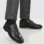 Burwood Men BWD 240 Black Leather Formal Shoes-9 UK (43 EU) (BW - Image 2