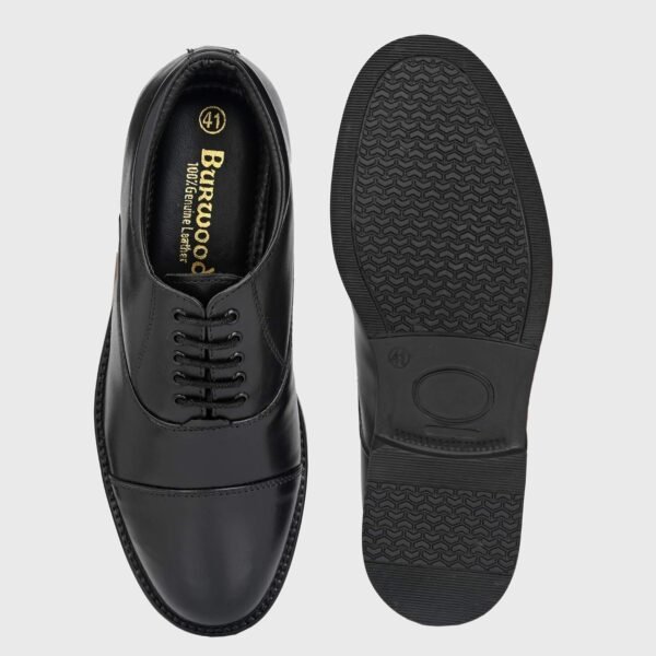 Burwood Men BWD 240 Black Leather Formal Shoes-9 UK (43 EU) (BW - Image 8