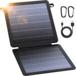 BLAVOR 10W Portable Solar Charger(5V/2A Max), Small Foldable Solar Panel with USB-C USB-A Outputs Compatible with Cell Phone Tablet, IPX4 Waterproof for Camping, Hiking, Backpacking  Amazon.ae: Electronics